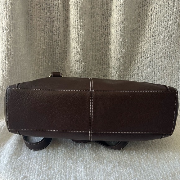 SOPRANO, Genuine Leather Brown Handbag - Picture 8 of 11